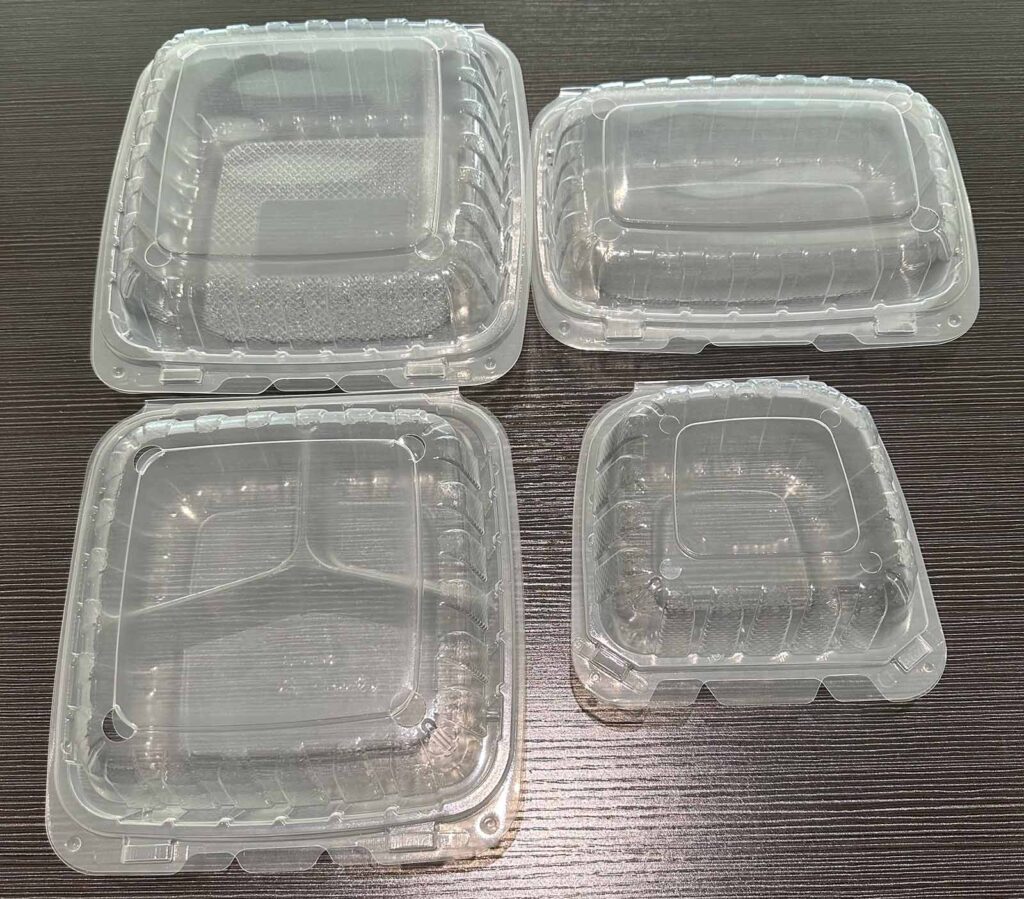 PET Hinged Food Containers